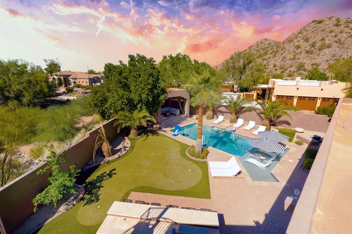 So much to do in the backyard, all with mountain views and often with the best Arizona Sunsets you can get.