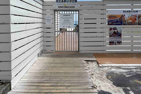 Private beach access for guests 