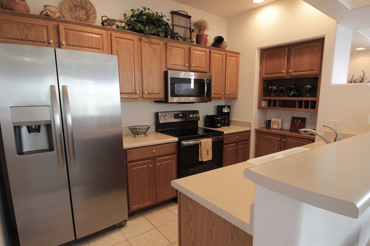 Kitchen with all electric appliances