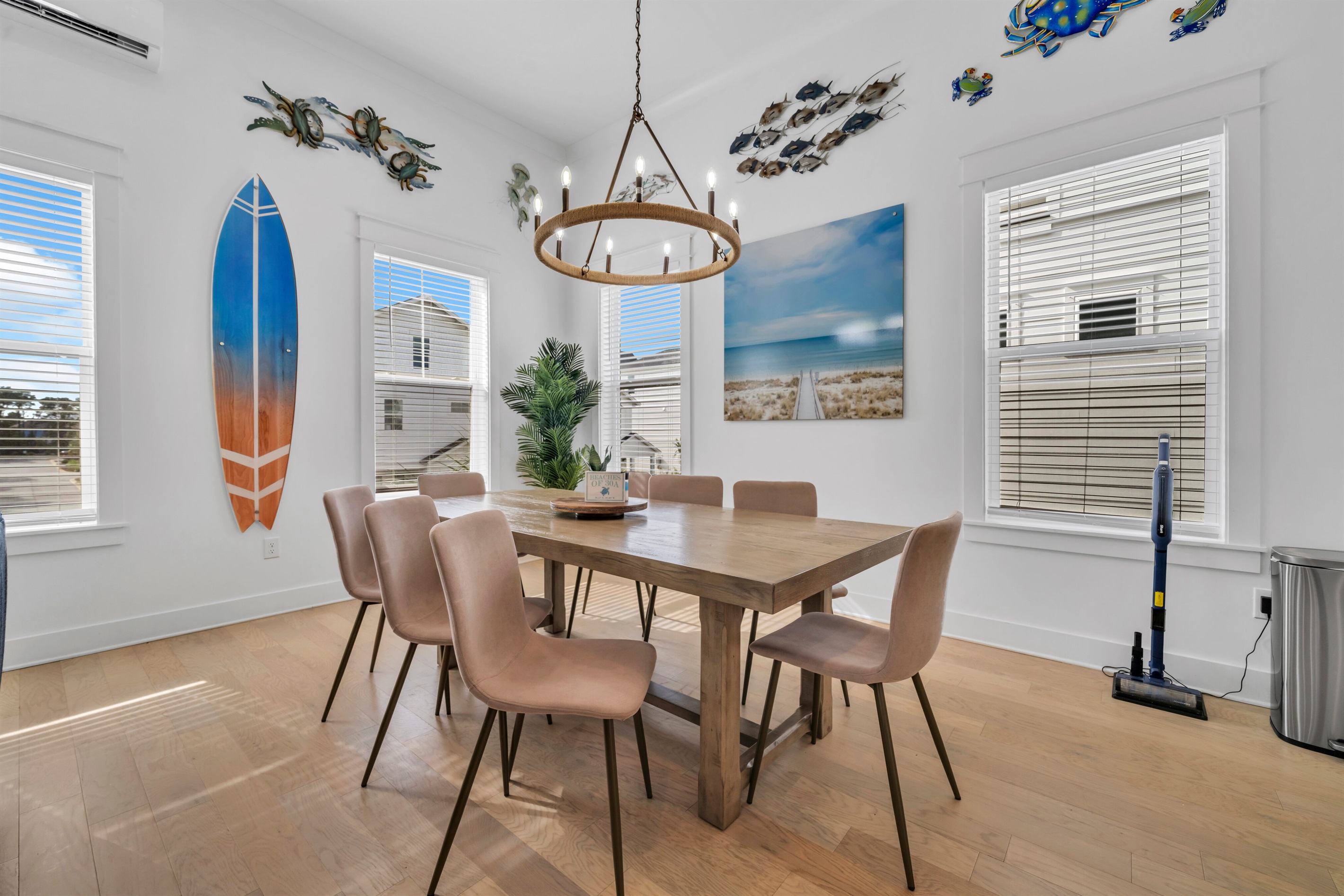 8 seat dining table and high chair