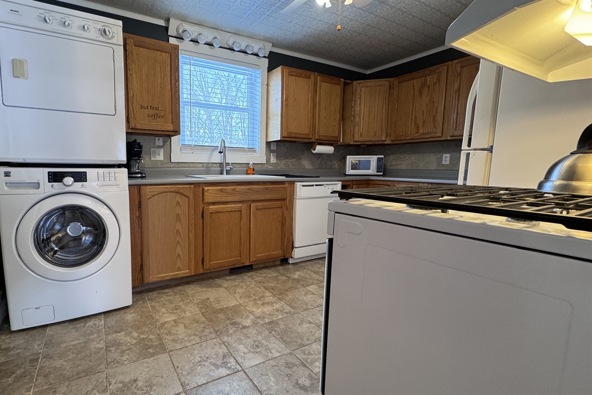 Kitchen with Washer and Dryer