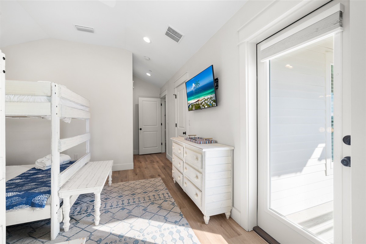 3rd Floor Bunk Room has smart tv and ensuite bathroom