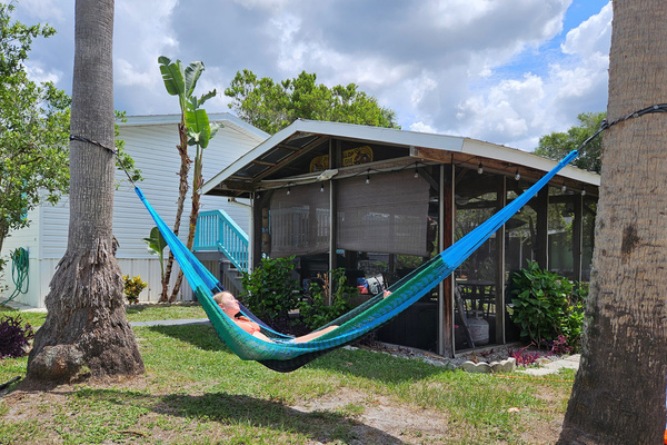 Our newly added hammock gives the perfect spot to relax and watch the water!