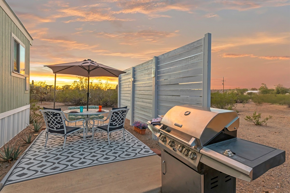 Fire up the grill, settle in at the patio table, and enjoy those peaceful mountain views.