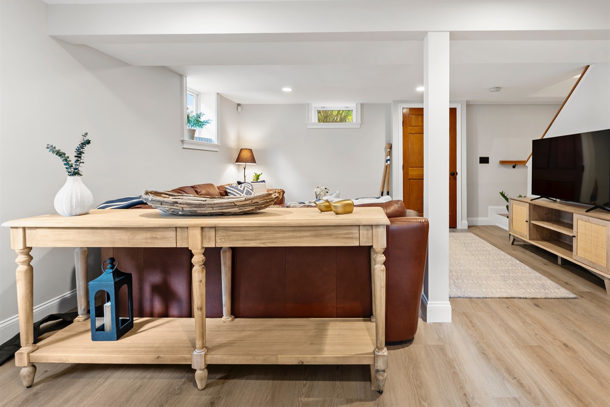 Come relax in our cozy basement lounge, where you can truly feel at home.