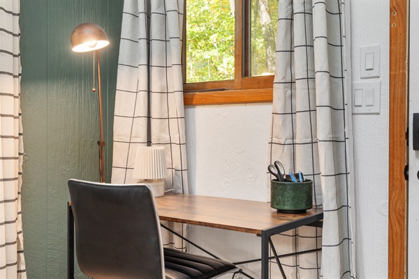 Dedicated workspace—perfect for catching up on emails or working remotely in comfort