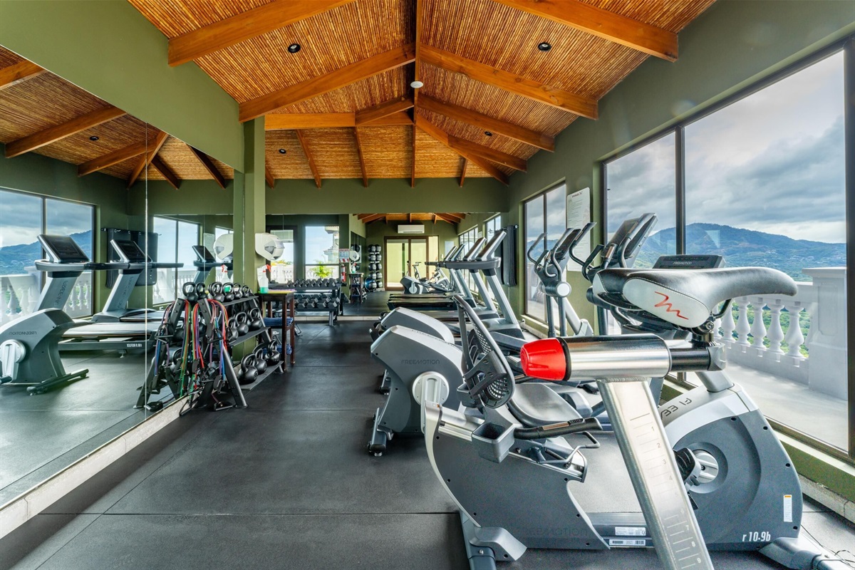 Gym, incredible view