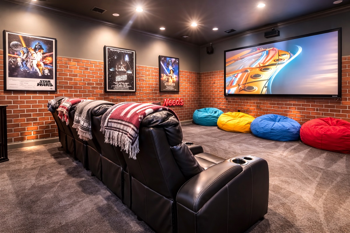 Cozy theater movie night