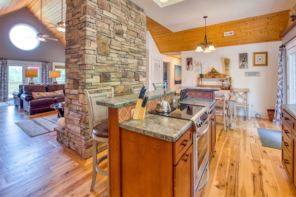 Open-Design Kitchen with Hi-Top Bar