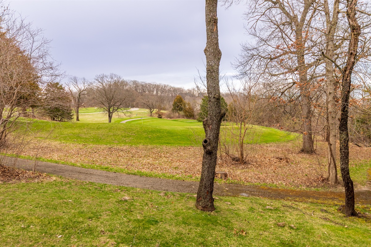 View from the backyard to the 6th hole of the North Course