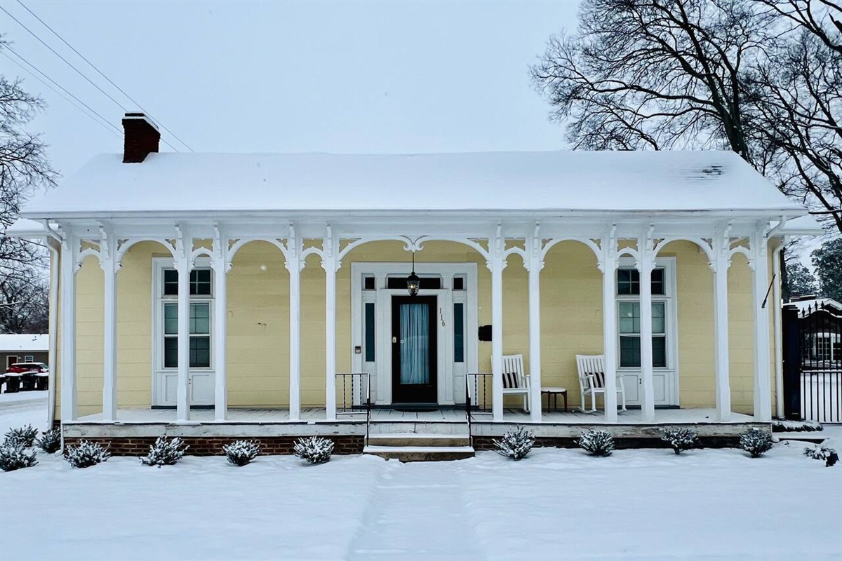 Cottage Dressed With Snow