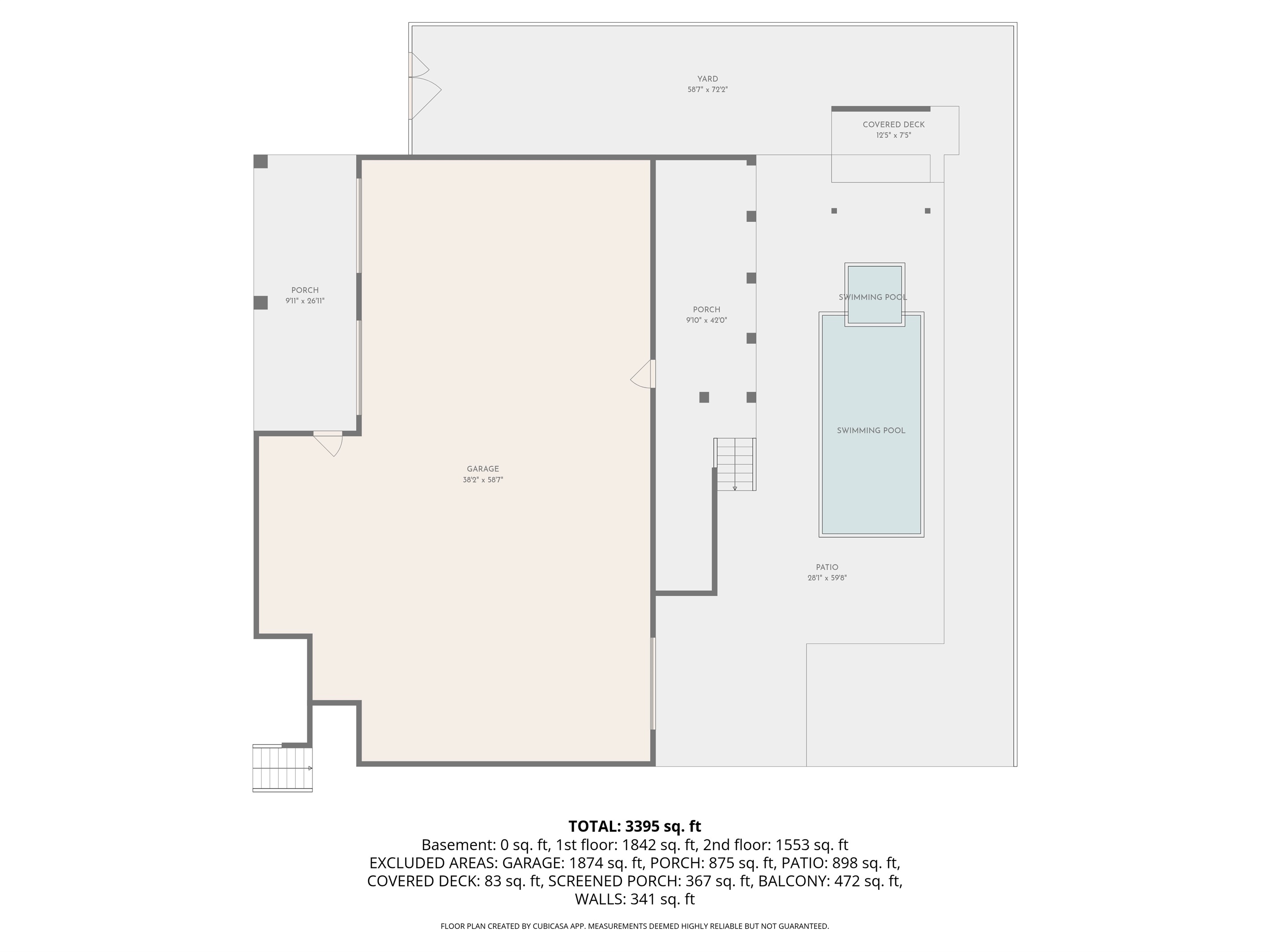 Ground Floor, Floor Plan | Palms Paradise | 3 29th Ave Isle of Palms, SC | IOP Escapes