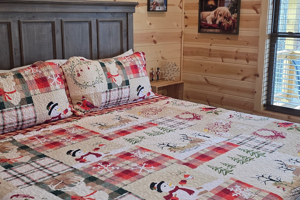 Bedroom 1 at Christmas