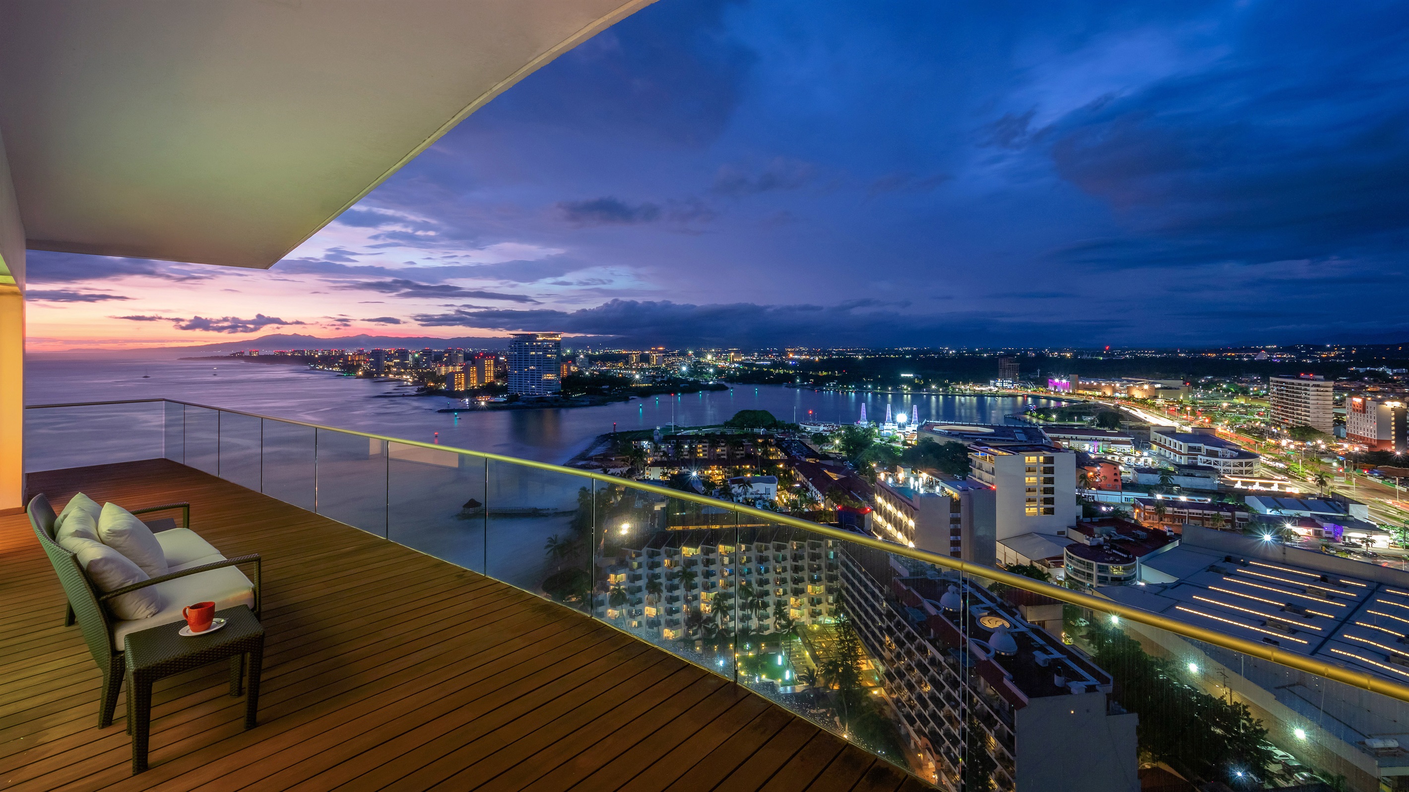 Night Views from Balcony (b/w Bedroom 3&4)