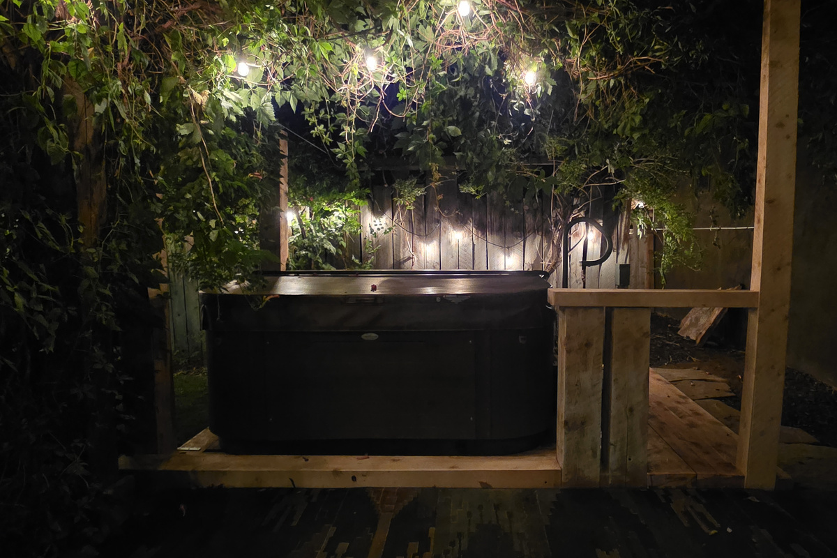 Private Hot Tub at Night