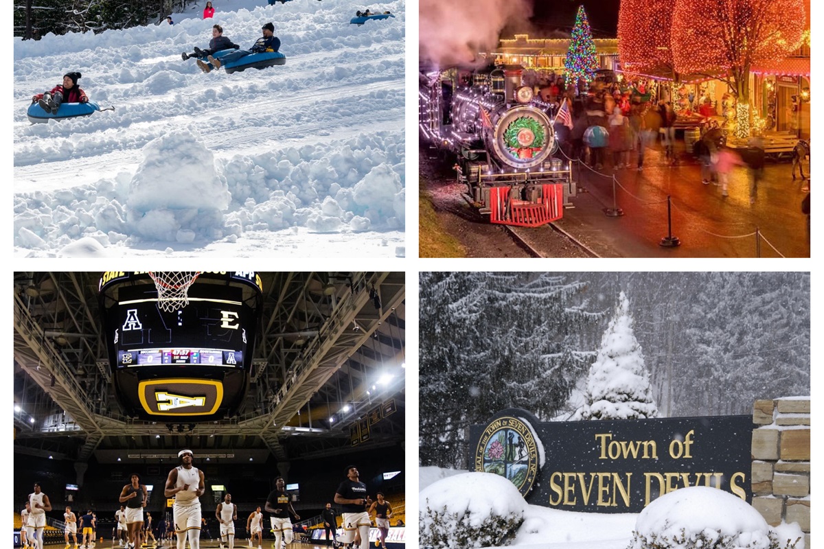 Snow Tubing is popular at Hawksnest - 1 mile away, or several other places nearby. Tweetsie Railroad is popular in every season! App State offers one of the most fun Basketball experiences! Seven Devils is lucky enough to have lots of snow!