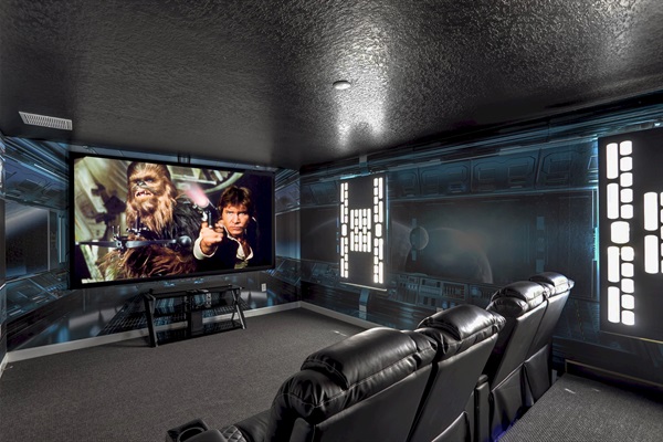 Movie Theater-120" Screen-Surround Sound-Watch Movies/TV-Play X-Box