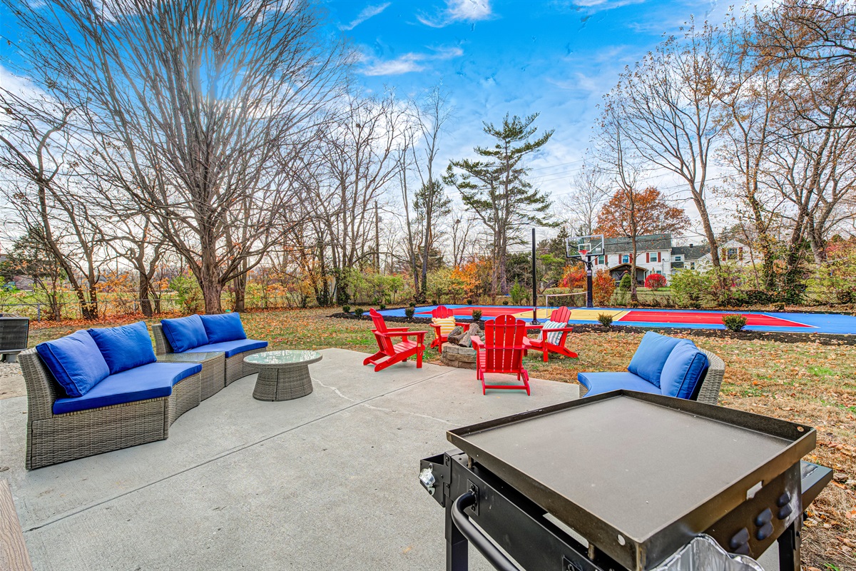 Expansive fenced backyard for dogs, kids, and outdoor hangouts