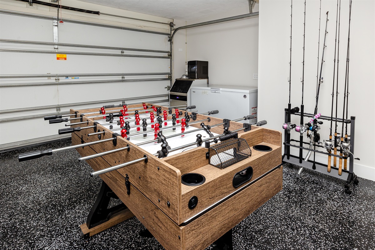 Foosball and Fishing Rods