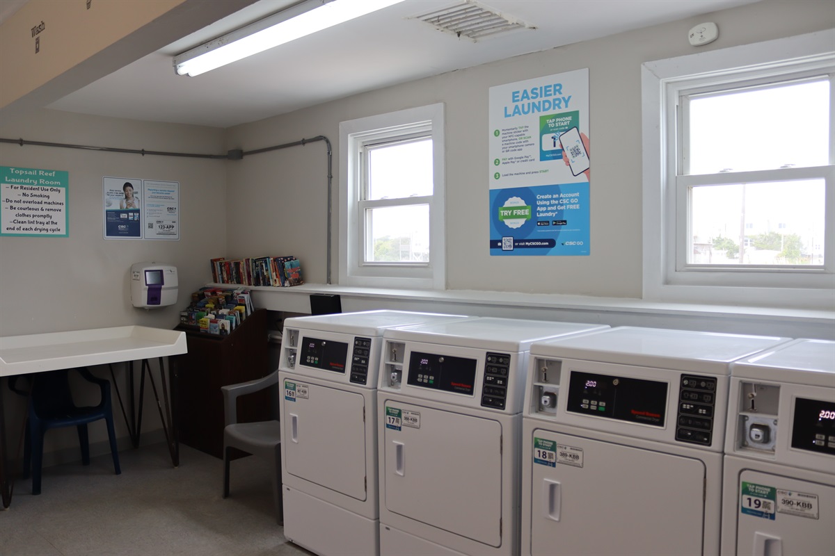 Community laundry room inside