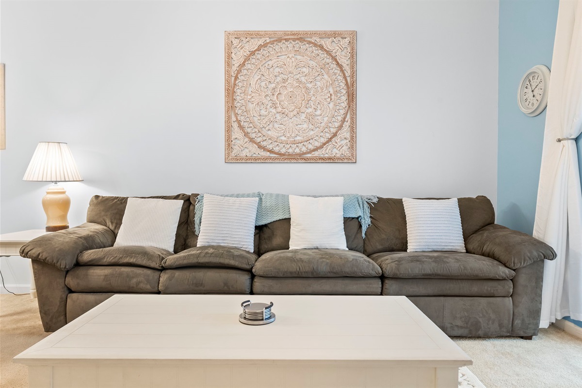 Living Room with Queen Size Sleeper Sofa