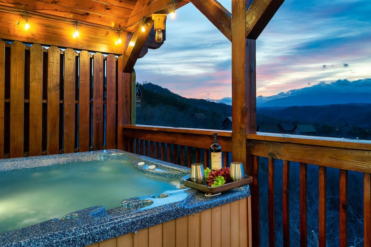 Soak under the stars with nothing but mountains ahead