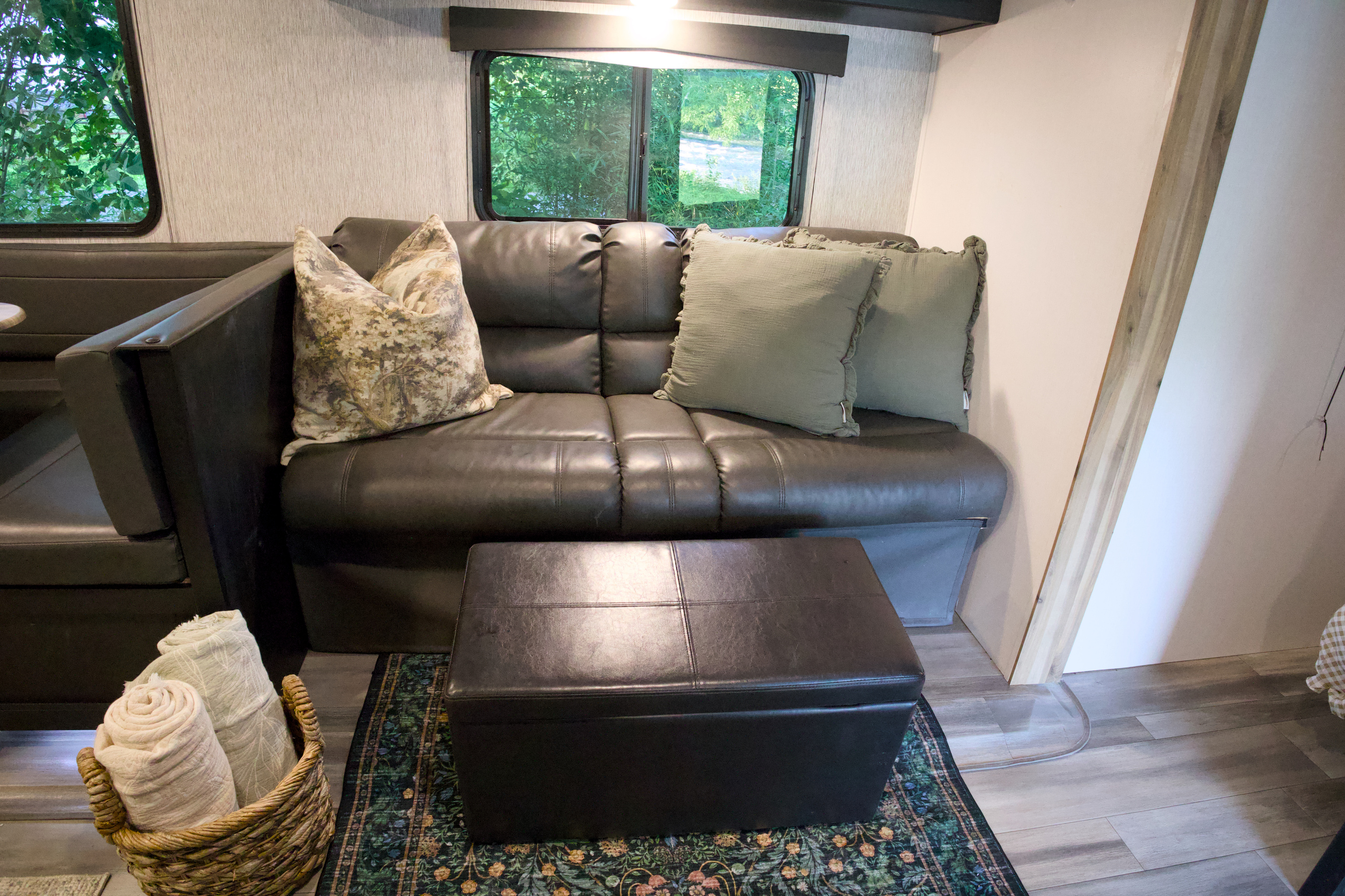 Comfy sofa for respite.