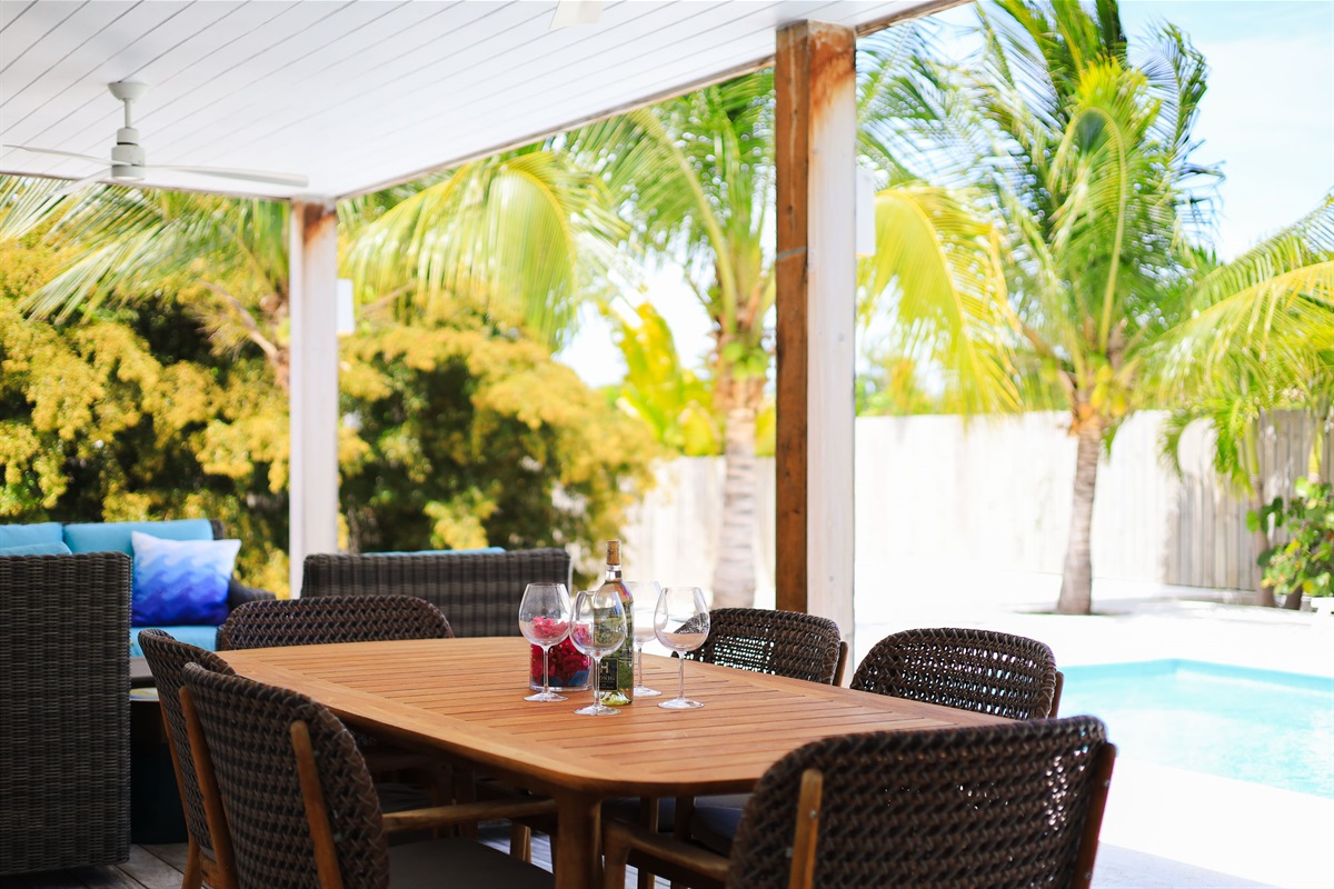 Covered outdoor dining