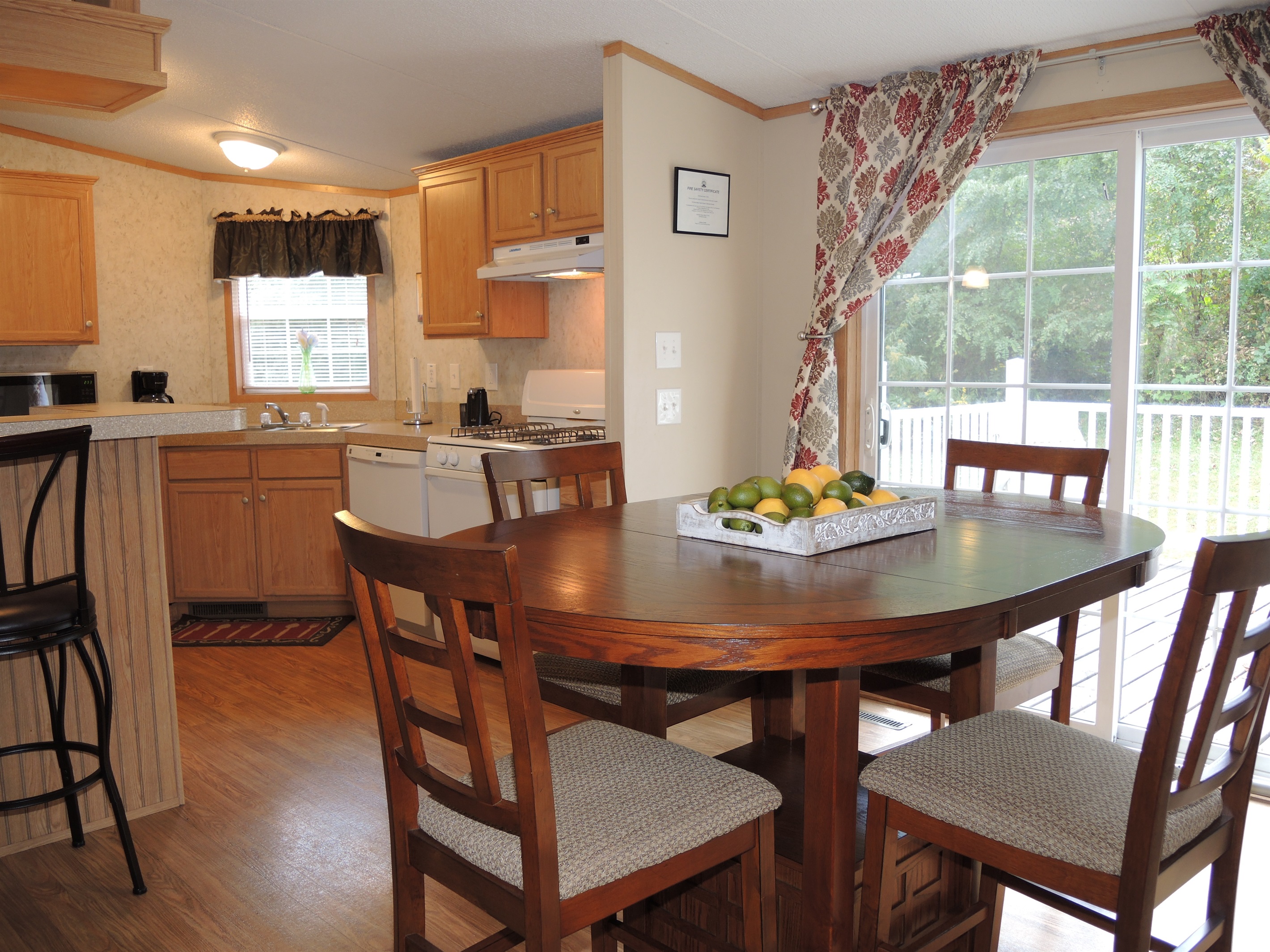 Dining area and kitchen