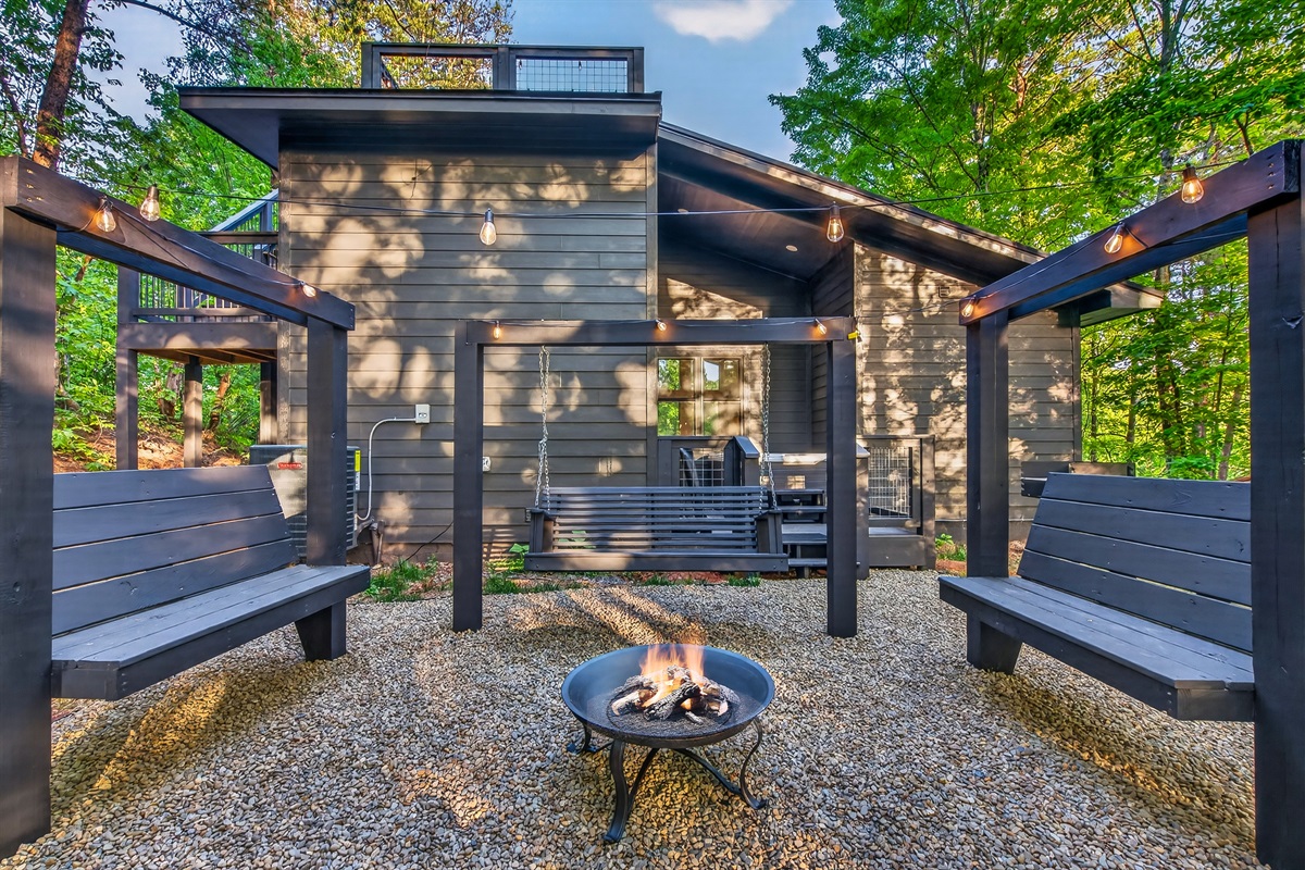 Secluded outdoor Fire pit area