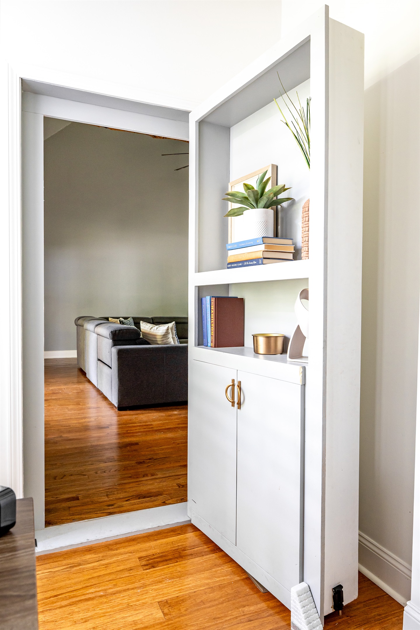Hidden door entry into main bedroom