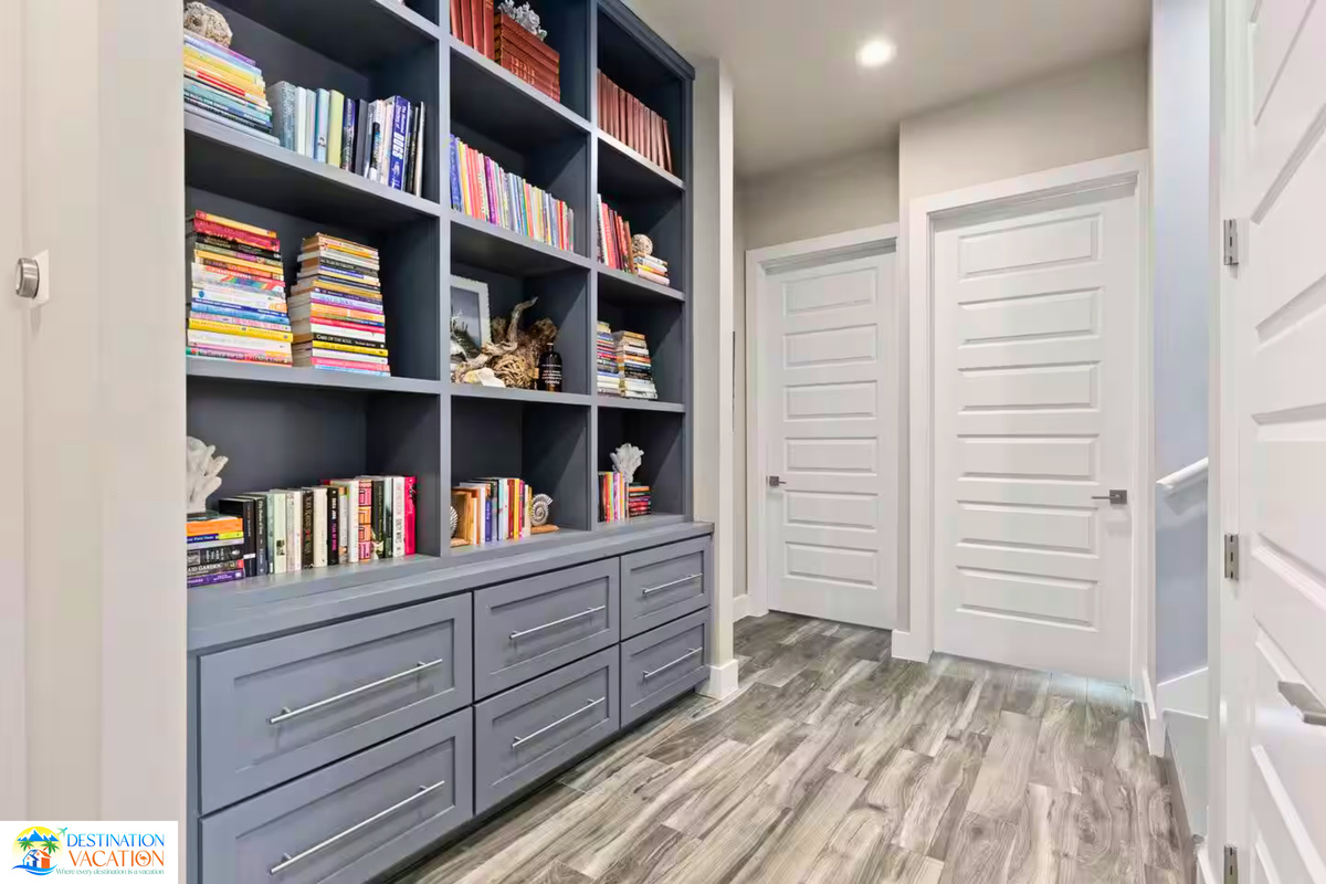 A stylish media space keeps everyone entertained with ease.