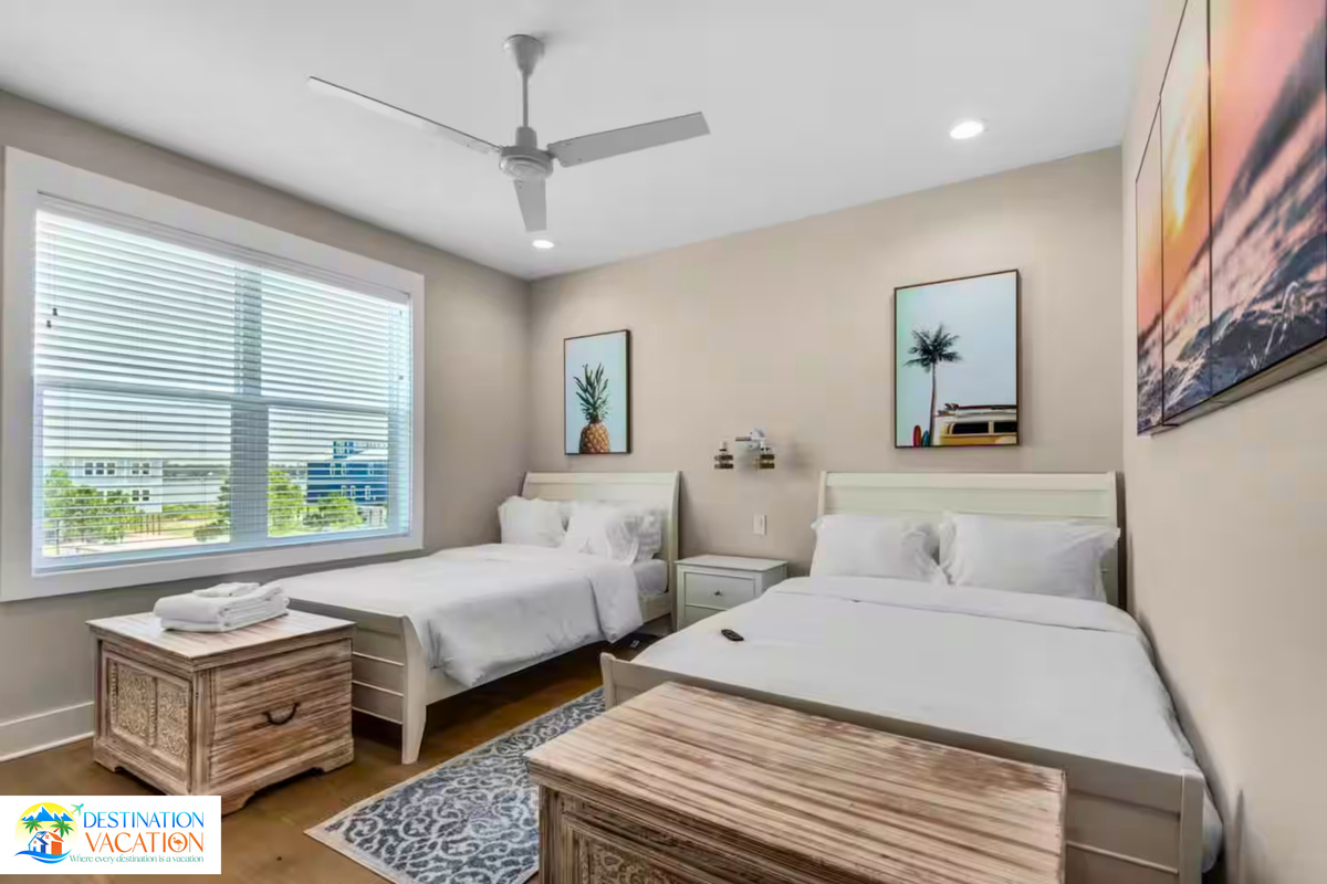 Elegant bedroom details create effortless relaxation.
