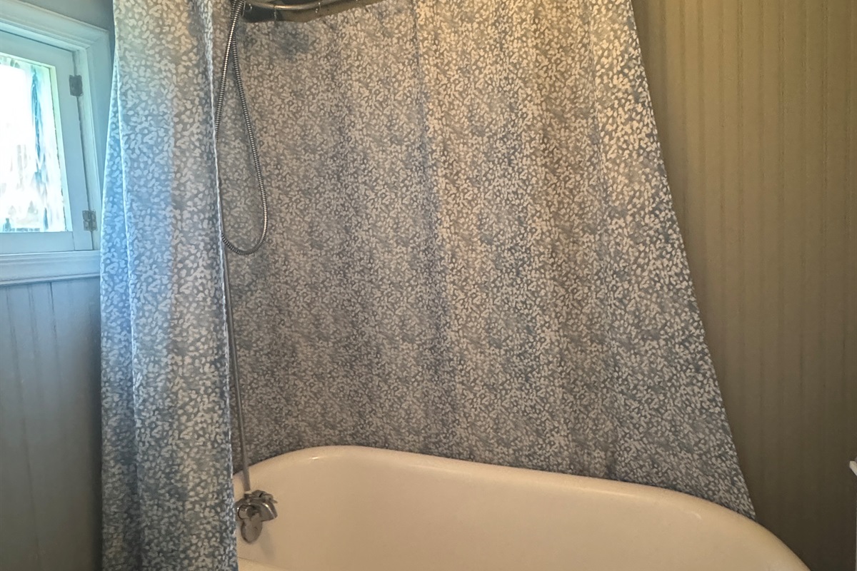 2nd floor bathroom with clawfoot tub/shower