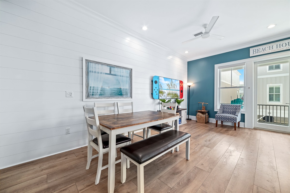 Dining table seats up to 6