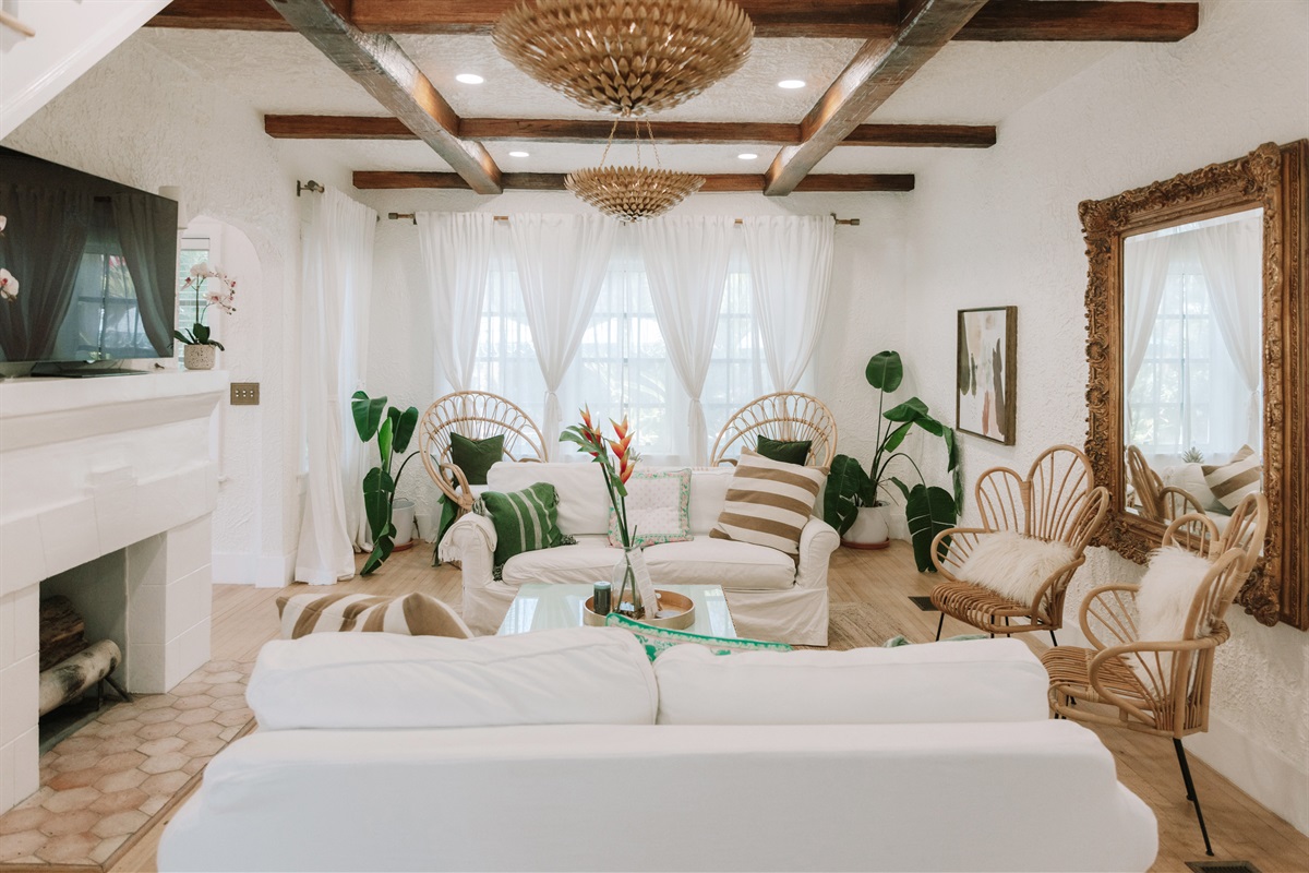 Relax in elegance, in our professionally designed living space with iconic local furniture from Circa Who.