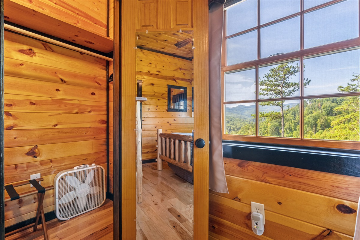 Each bedroom has a large closet with a fan, luggage racks and a full length mirror. Look your best before heading out.