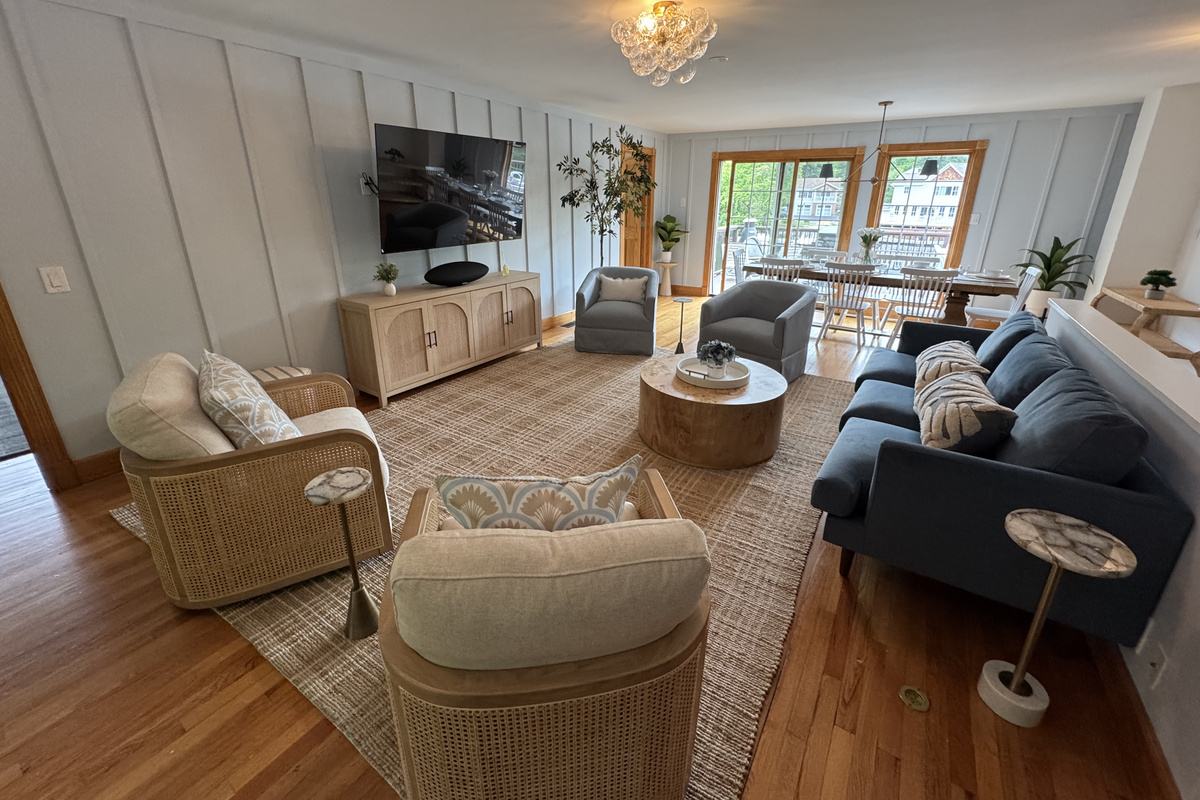 Comfortable living room for movie nights and conversation