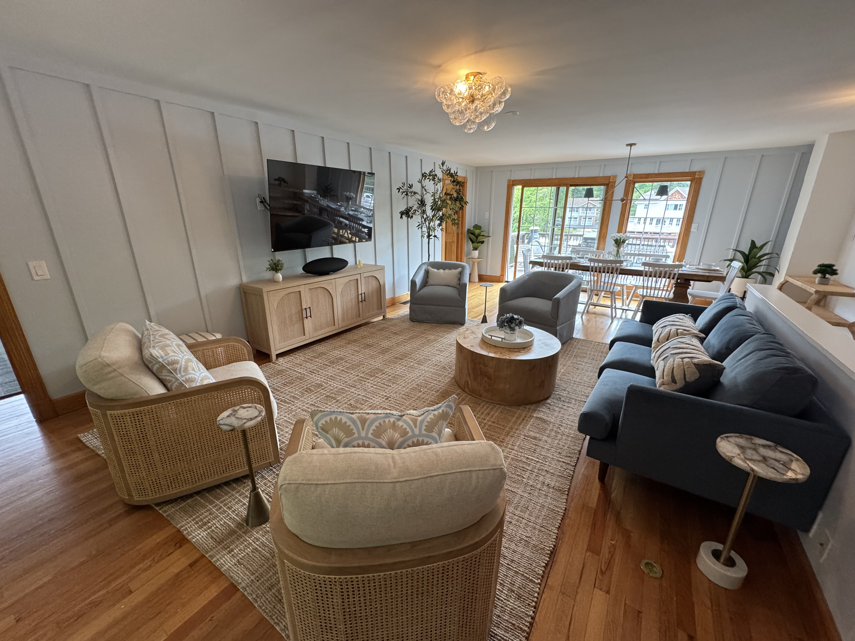 Comfortable living room for movie nights and conversation