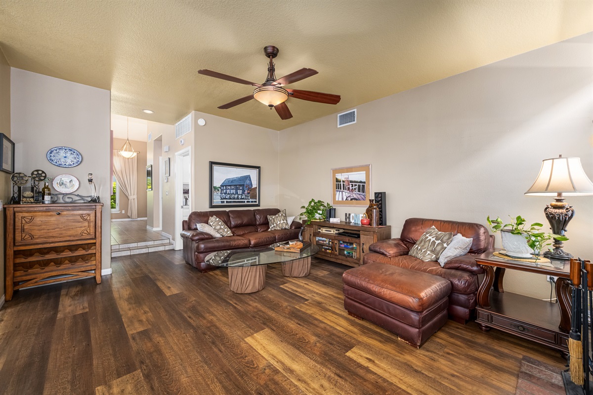 Family Room, step down from entryway area