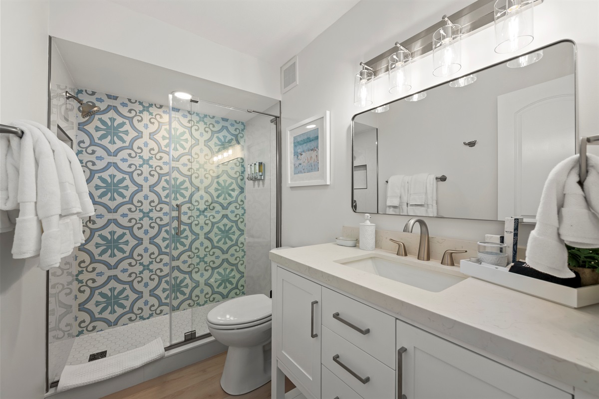Fresh coastal charm meets modern upgrades, with eye-catching tile details that add a splash of personality