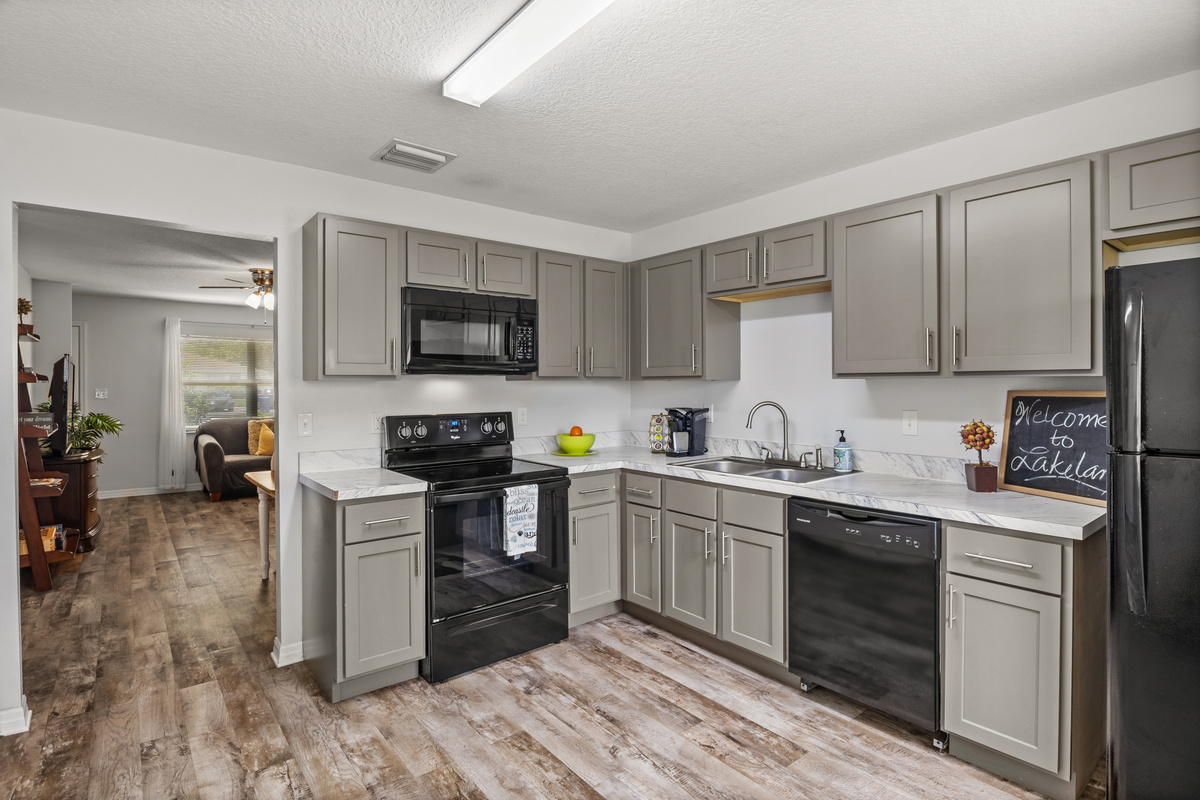 Unit #2 Right: Kitchen connects to the Family Room.