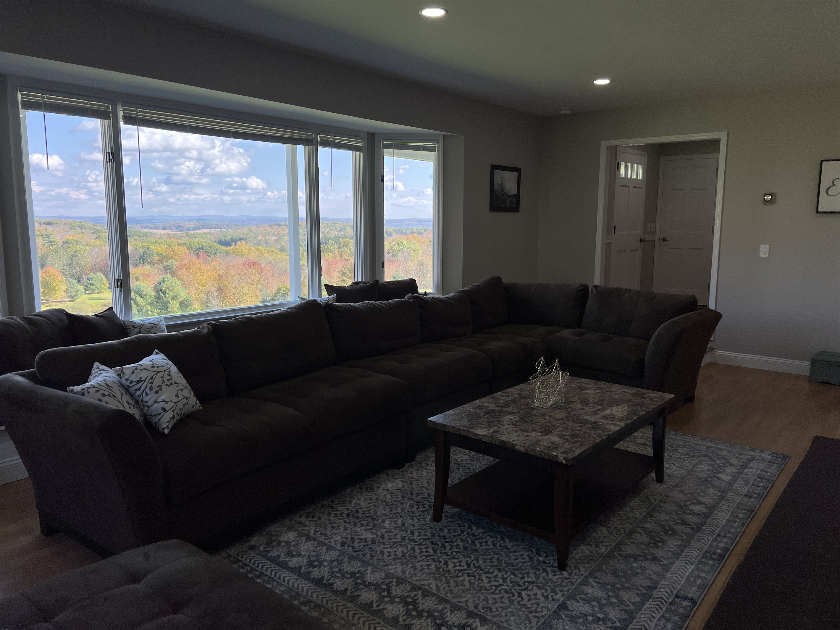 Hilltop Hideaway living room long distance views are outstanding!!