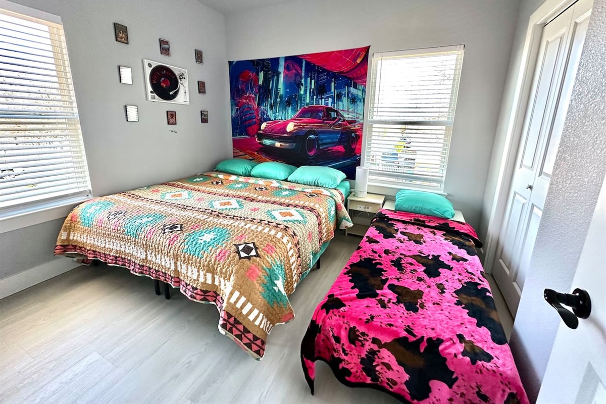 Twin bed can be folded up into an ottoman bench