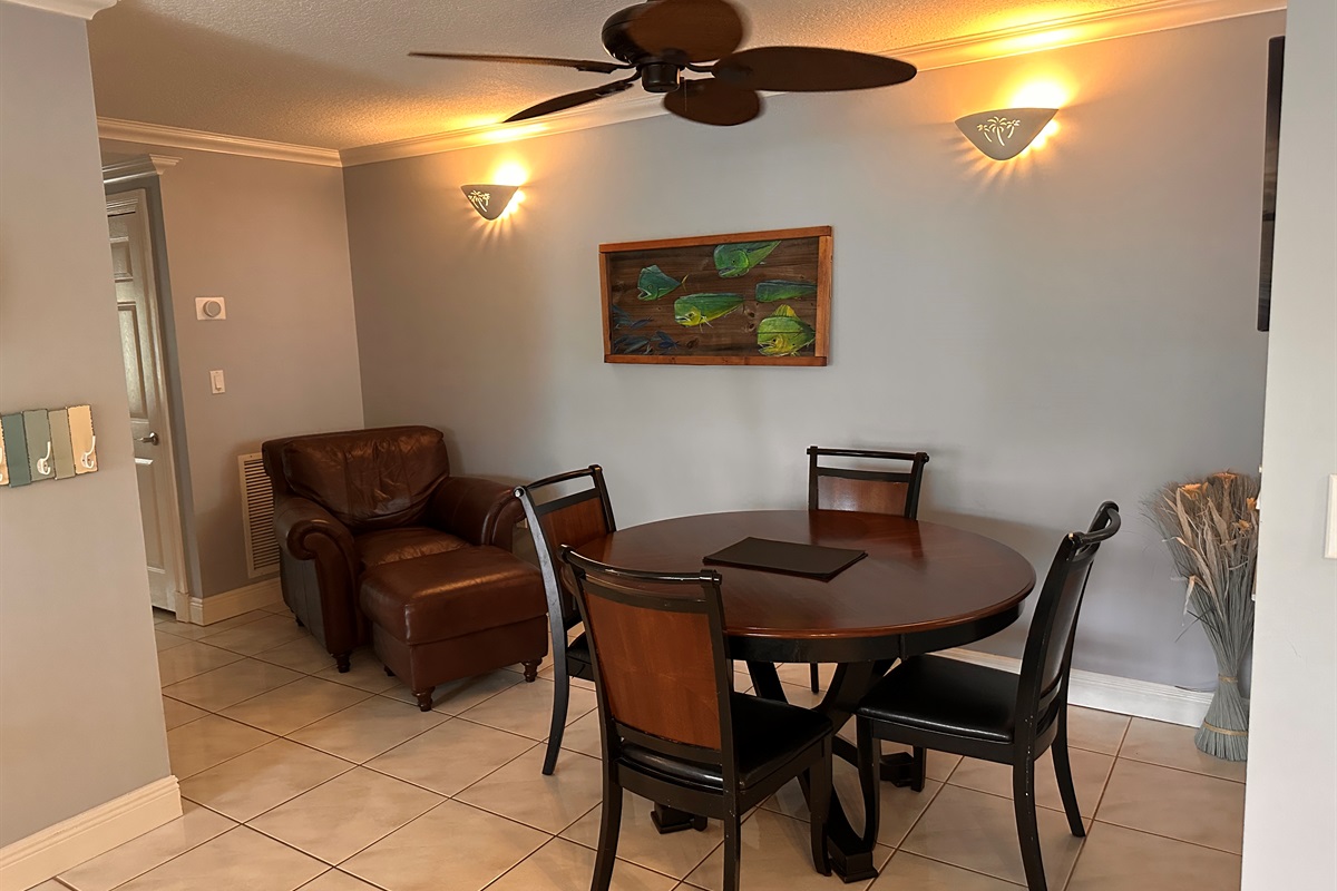 Downstairs dining area