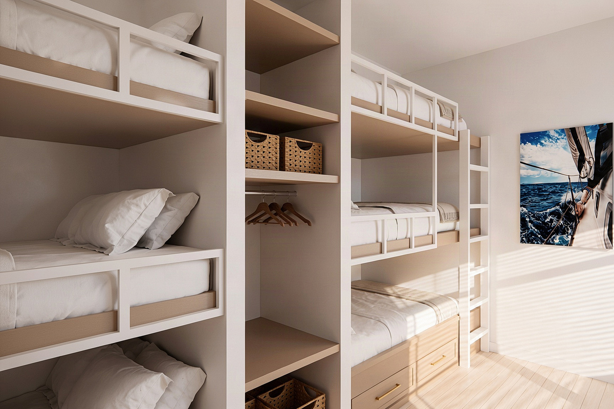 Bedroom # 6 | Bunk Room - Six Queens | Rendering