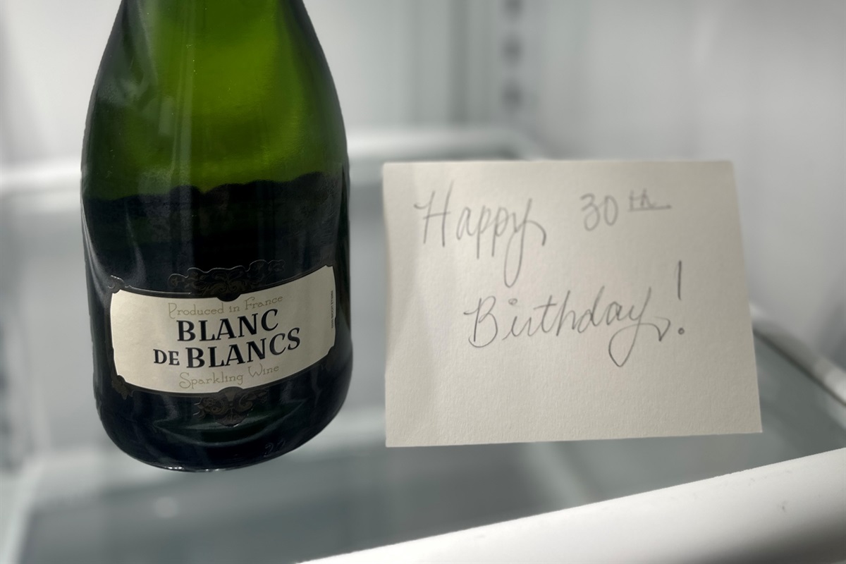 Mention your celebration for a bottle of sparkling wine :)