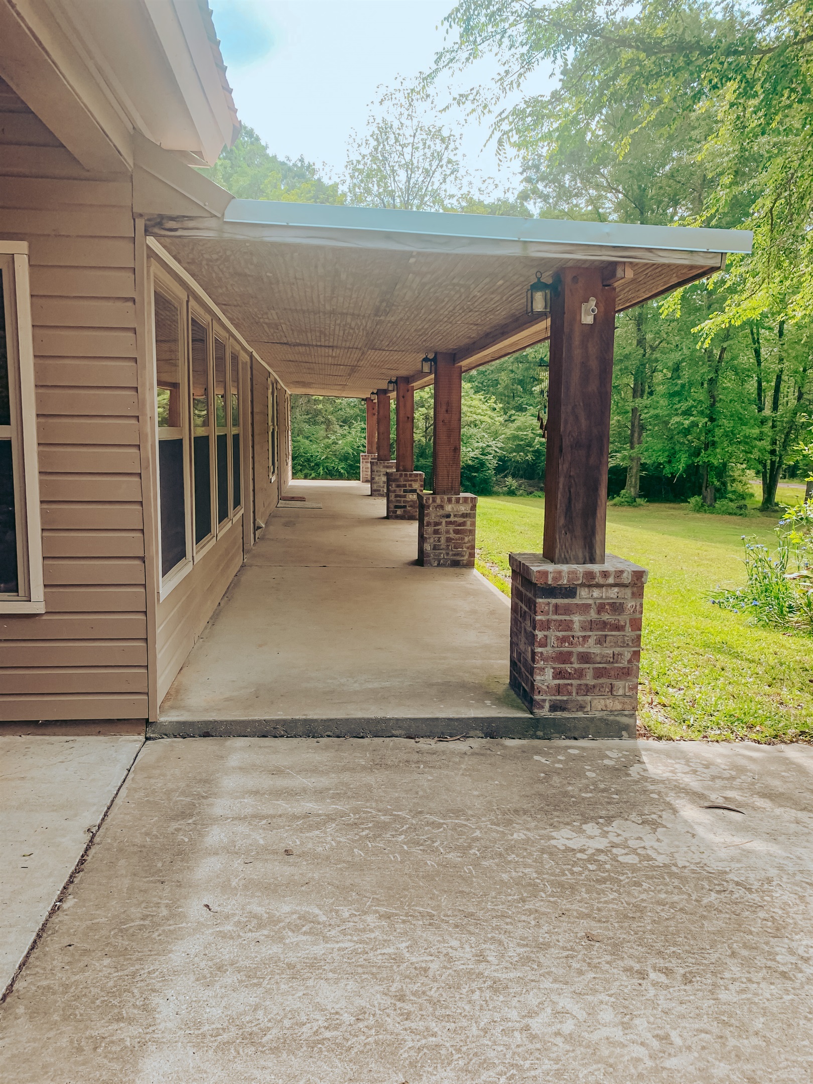 Pull out the rocking chairs on the large front covered patio. A tranquil time, rain or shine.