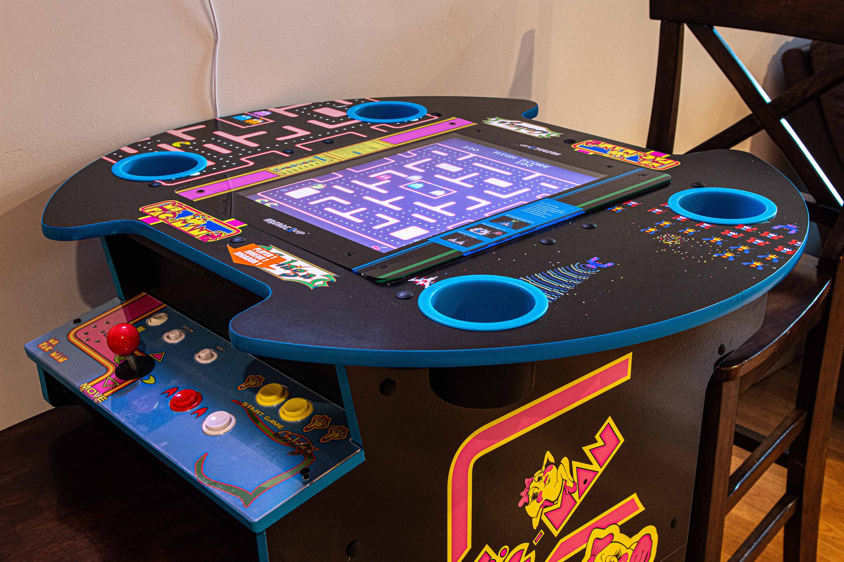 Game Room Fun: Retro arcade table awaits your competitive spirit—unleash your inner champion!