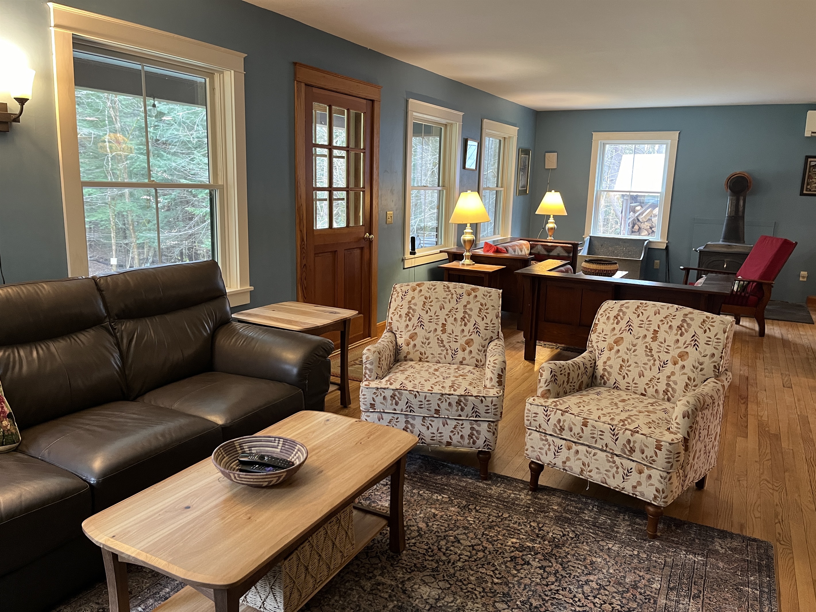 Comfy couches in the TV area